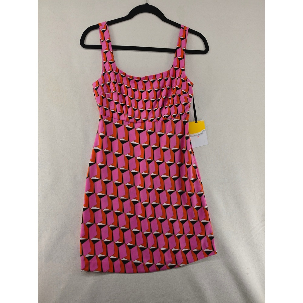 Diane von Furstenberg for Target Pink Orange Geometric Mini Dress Size 0 NWT
